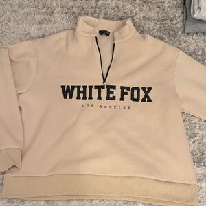 WhiteFox Los Angeles Beige and Black Quarter Zip